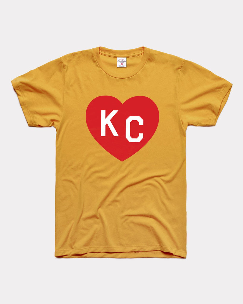 Charlie Hustle KC Heart Vintage T-Shirt - Navy - M - M (Medium)