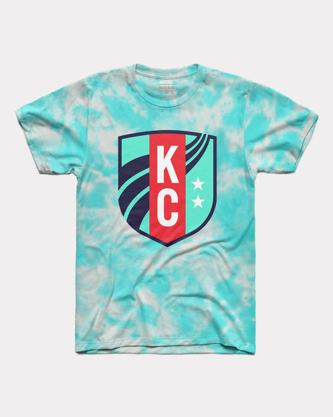 Royal KC Heart Blue & White Tie Dye Vintage T-Shirt | Charlie Hustle 39 / Xs