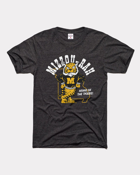 Mizzou Tigers Monogram Grey Vintage T-Shirt | Charlie Hustle 02 / S