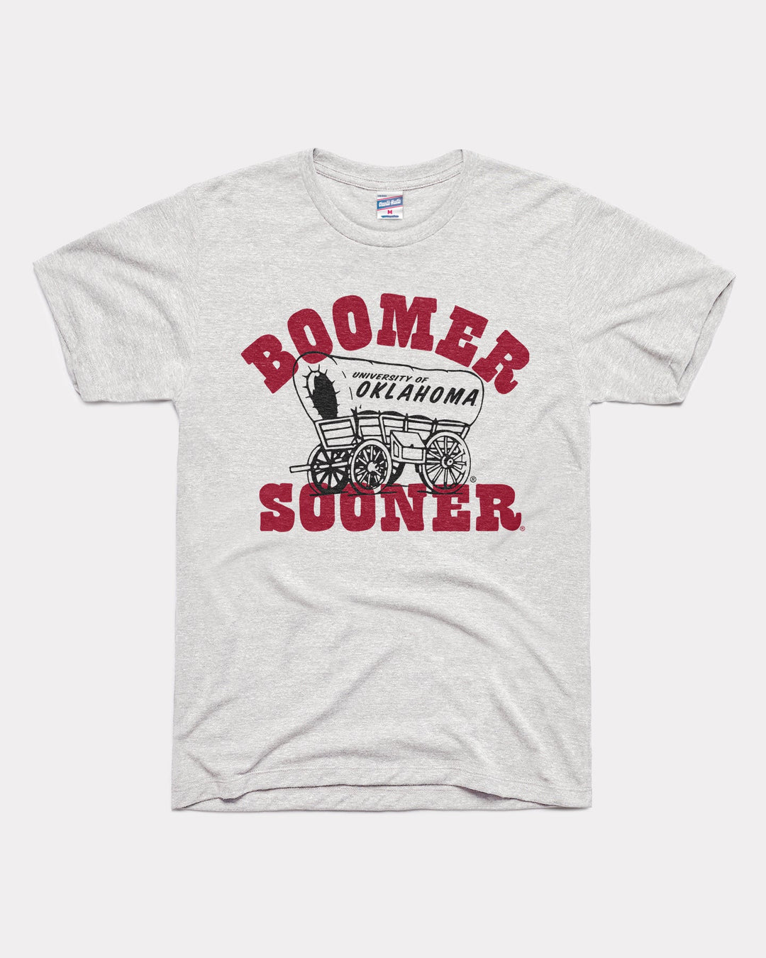 Boomer Sooner Oklahoma Wagon Ash T-Shirt | CHARLIE HUSTLE