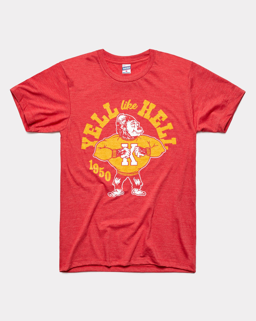 1950 Yell Like Hell Pitt State Gorilla Red T-Shirt | CHARLIE HUSTLE