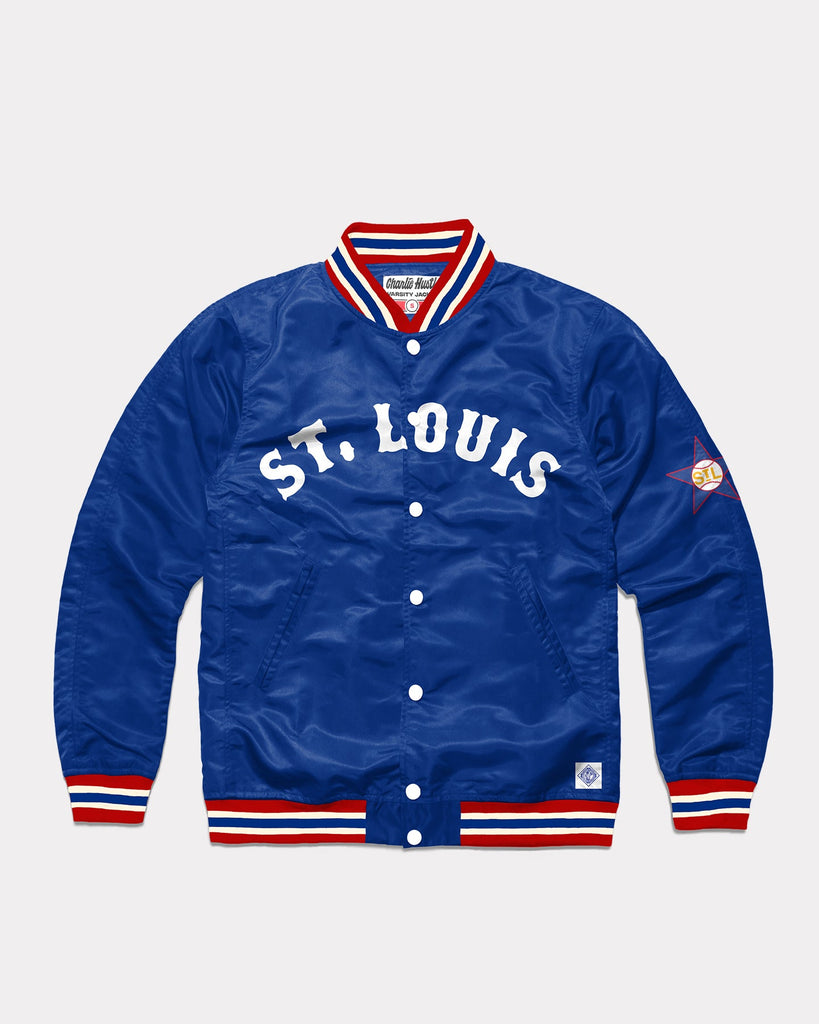 Men's St. Louis Blue Varsity Leather Jacket