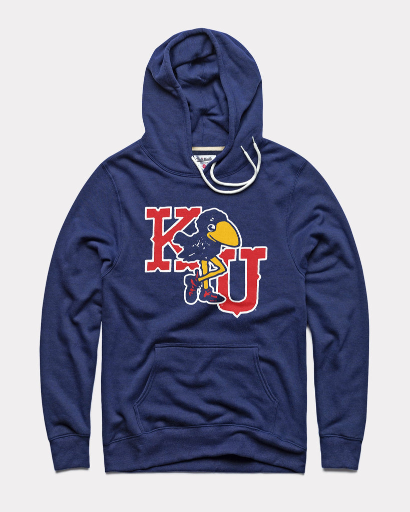 Kansas Basketball Jersey Royal Blue Vintage Hoodie