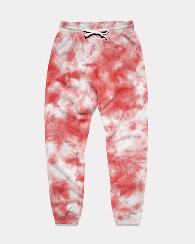 Red and White Tie Dye Vintage PE Sweatpants