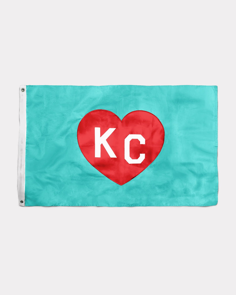 Red & Gold KC Heart Flag | Charlie Hustle